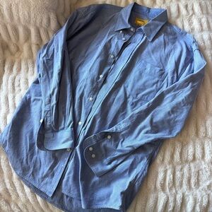 Duck Head Cotton vintage Shirt Mens L Blue Button Down Long Sleeve
